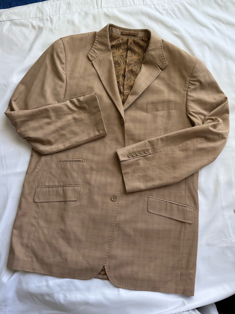 Giorgio Fiorelli Tan Check Sport Coat
